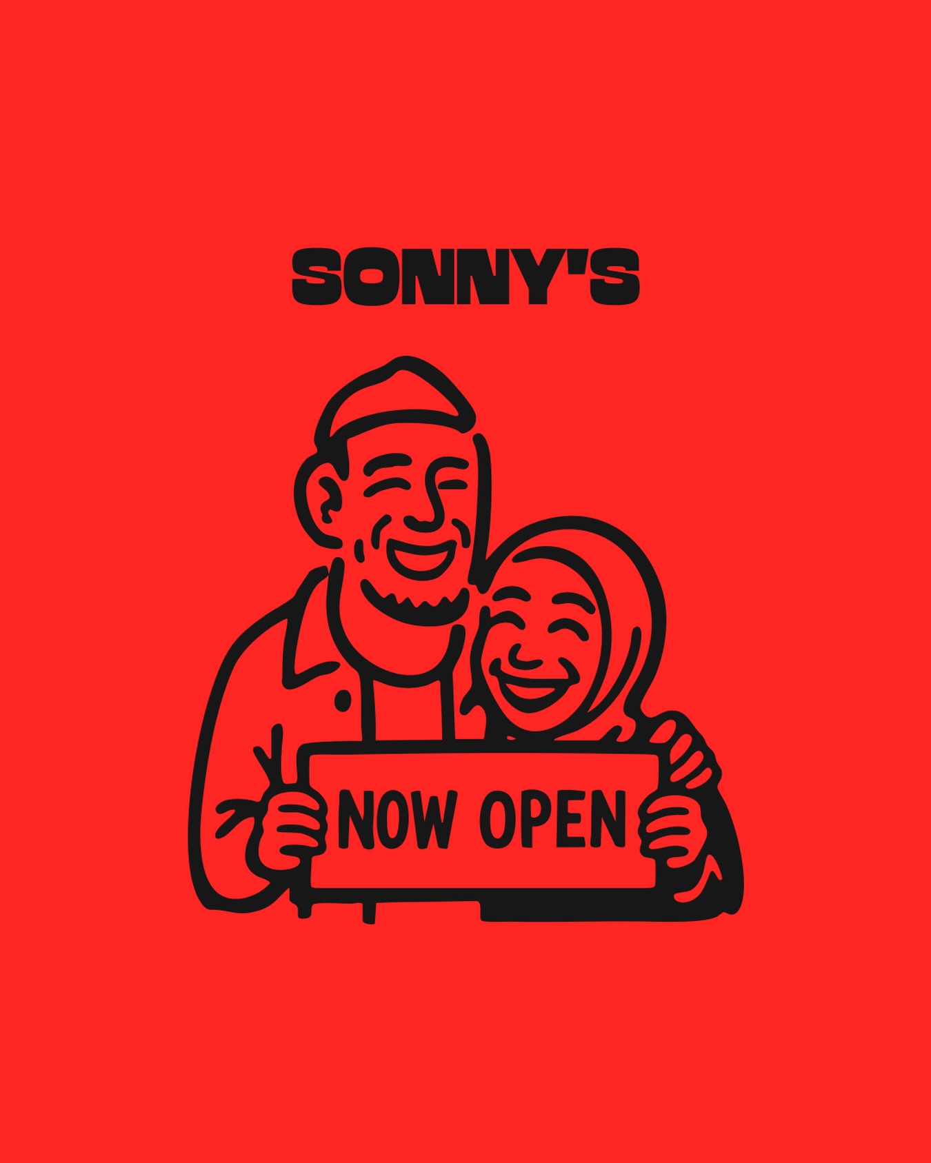 Sonny's family mascot illustration